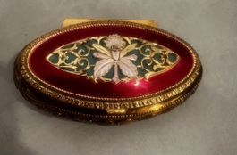 Vintage Schmuckschatulle – reich verziert – Gold/Rot –