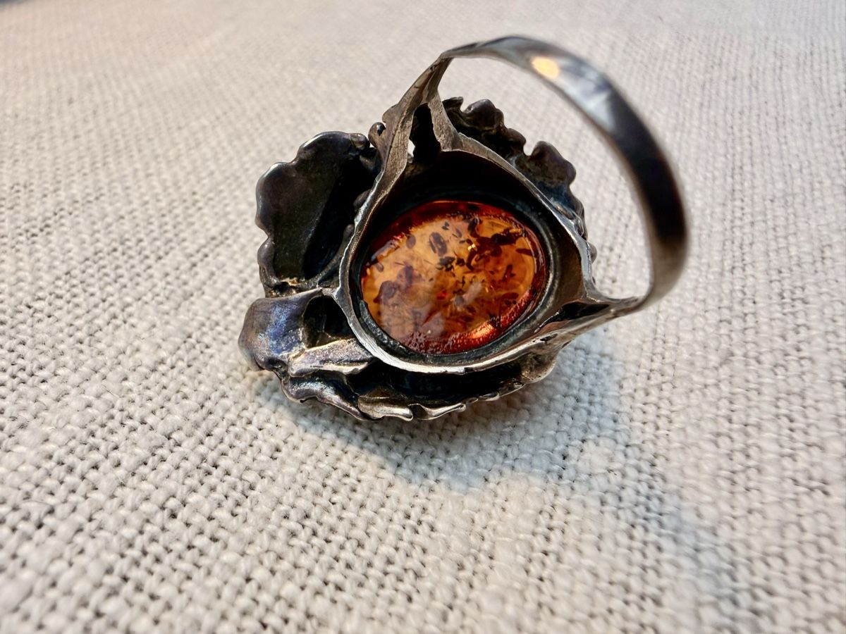 Bagues: Anello argento e ambra vintage  – D'occasion à Sion par marca75 3