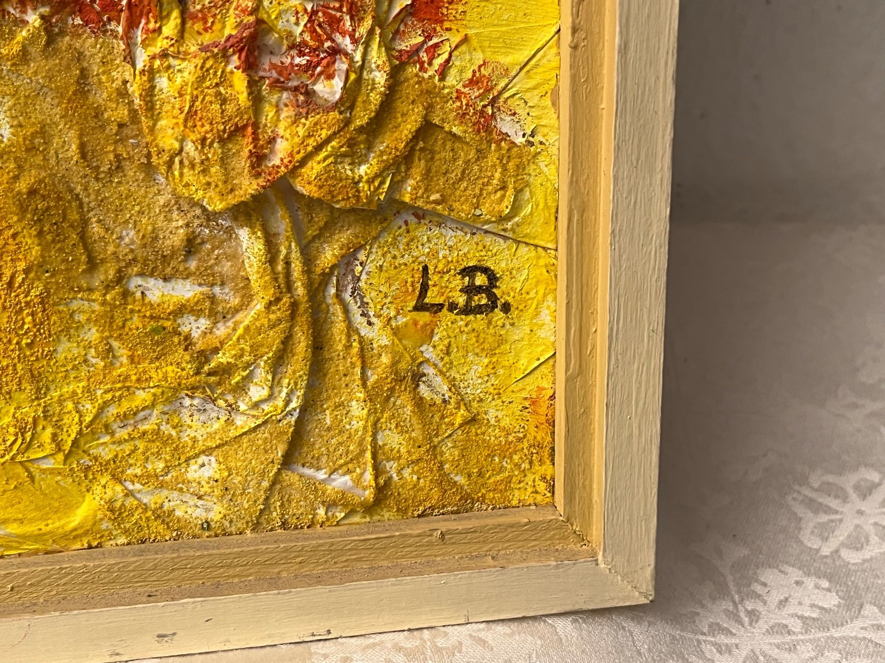 Gemälde: Lucette Baier L.B. Monogramm Bunte Original Gemälde – Gebraucht aus Basel von PAUL_ART 3