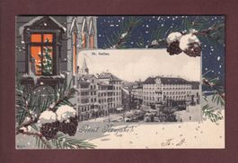 ST. GALLEN - Teilansicht - Neujahr - 1903