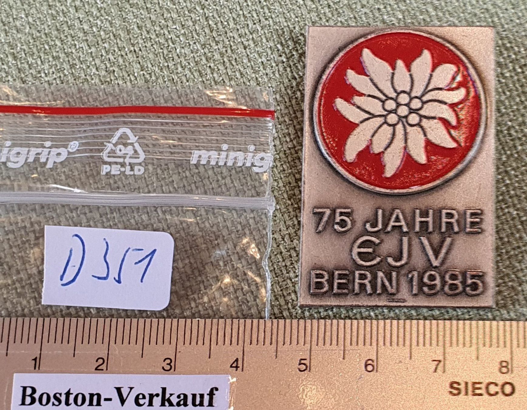 Médailles: D351 - 75 Jahre EJV Bern 1985 Edelweiss – D'occasion à Reinach BL par Boston-Verkauf 3