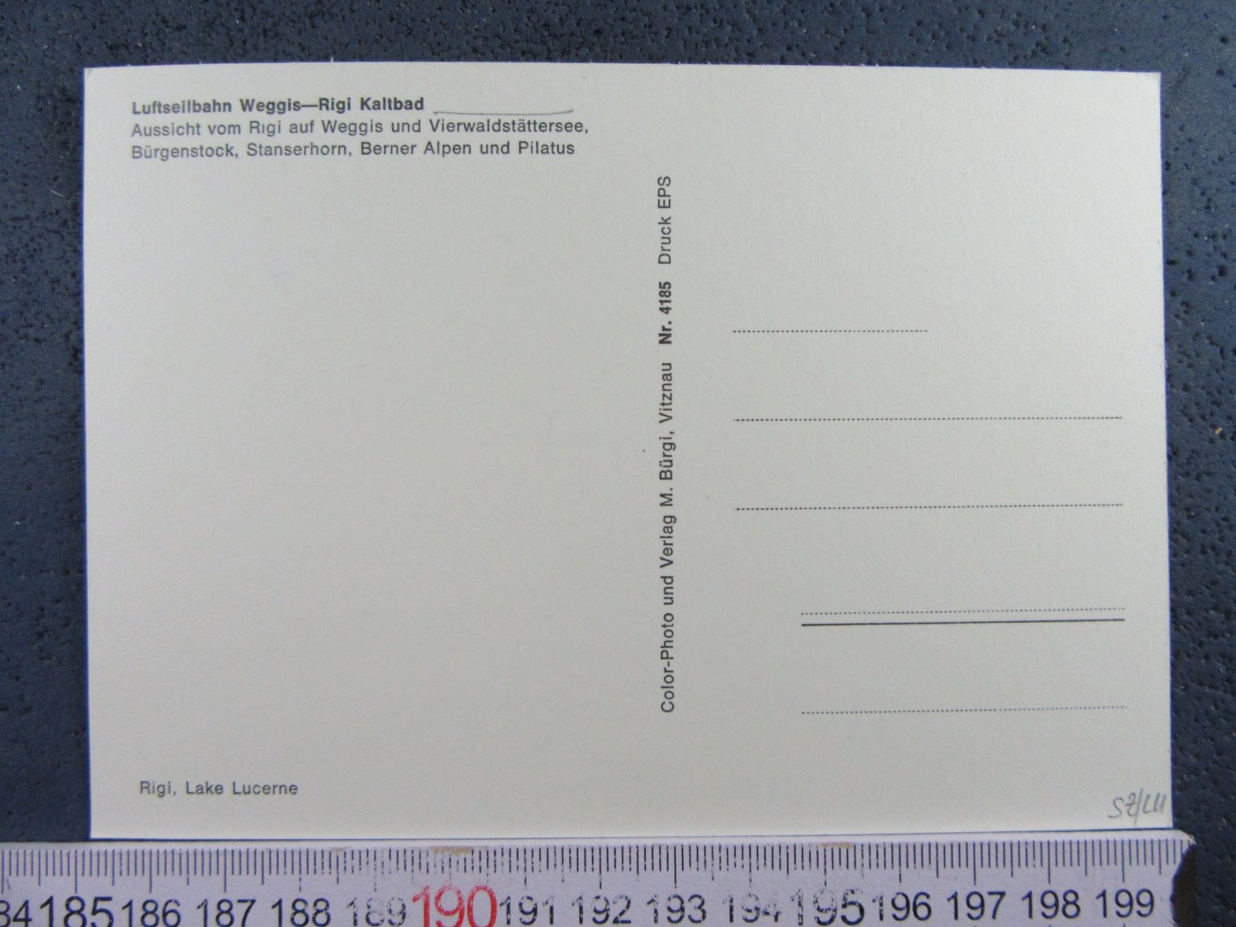 Cartoline postali: LUFTSEILBAHN WEGGIS-RIGI-KALTBAD SZ AK – Usato da Ettingen venduto da Hausi4711 1
