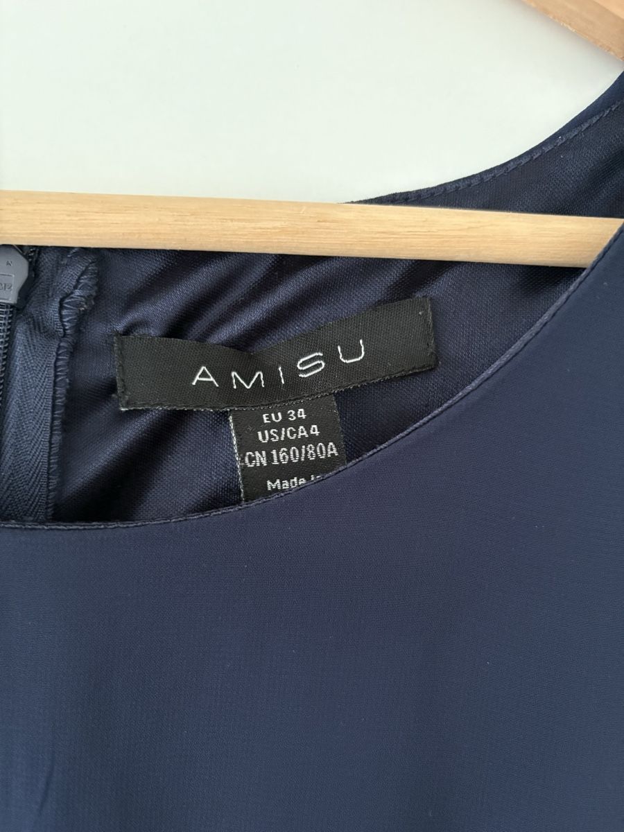 Vestiti: Elegantes AMISU Kleid Gr. 34 Dunkelblau – Usato da Schindellegi venduto da mazi9 1