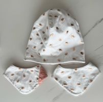 Kinder Mütze Kappe + 2x Halstuch, KU 47-48 cm, Käfer