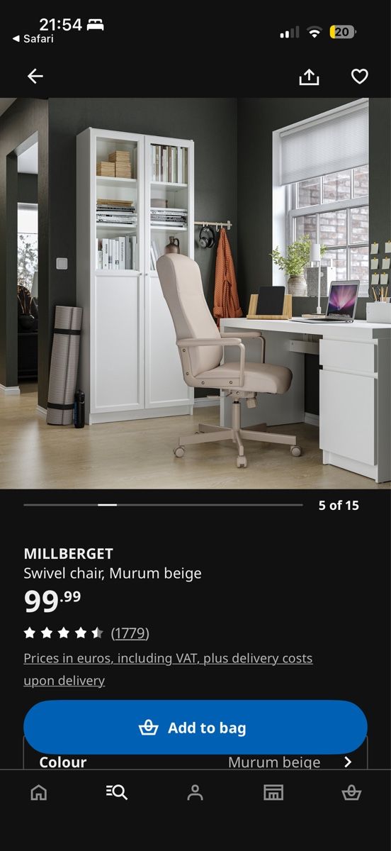 Ikea Stühle: Büro Stühl Ikea Millberget – Gebraucht aus Basel von vbk_zq6r 1