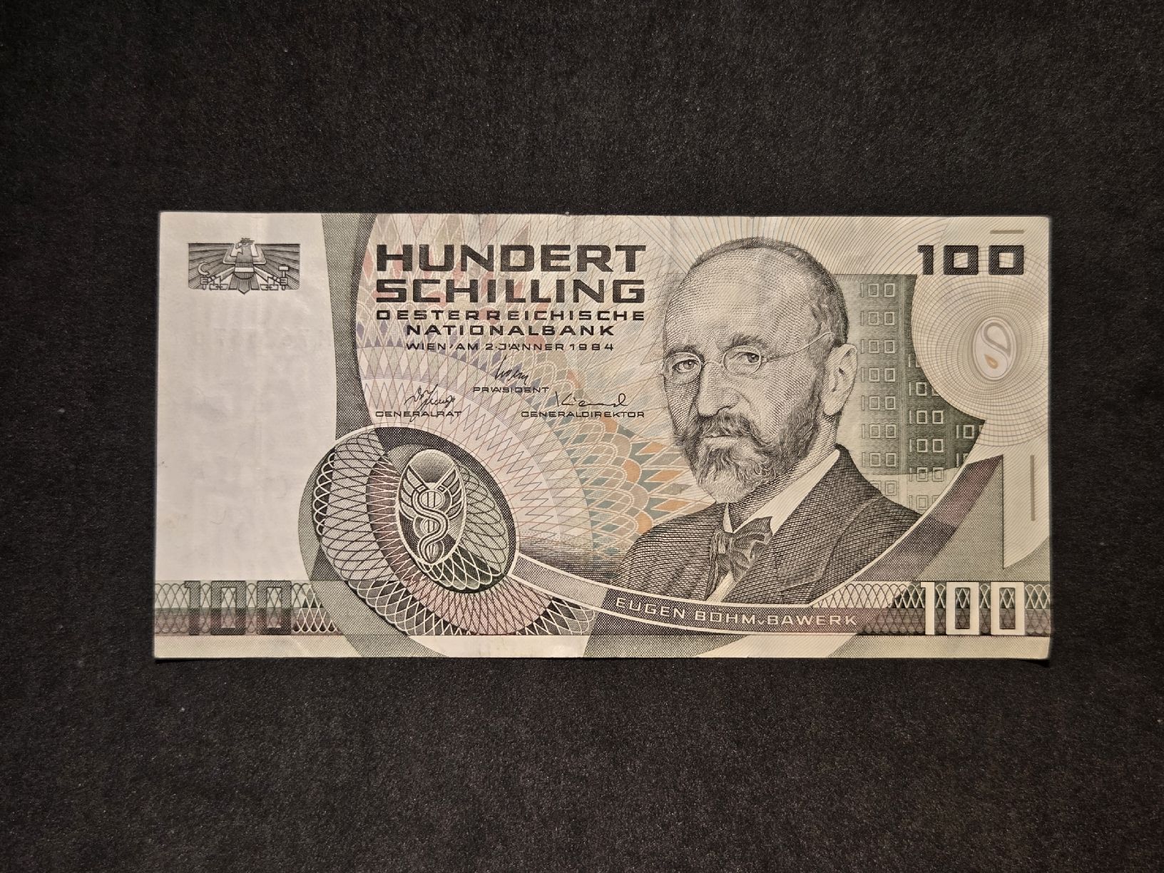 Banknoten: 100 Schilling - Österreich - 1984  – Gebraucht aus Geroldswil von Antica01
