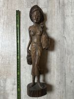 Holzfigur Asiatin, handgeschnitzt, 48 cm, 1,8 kg