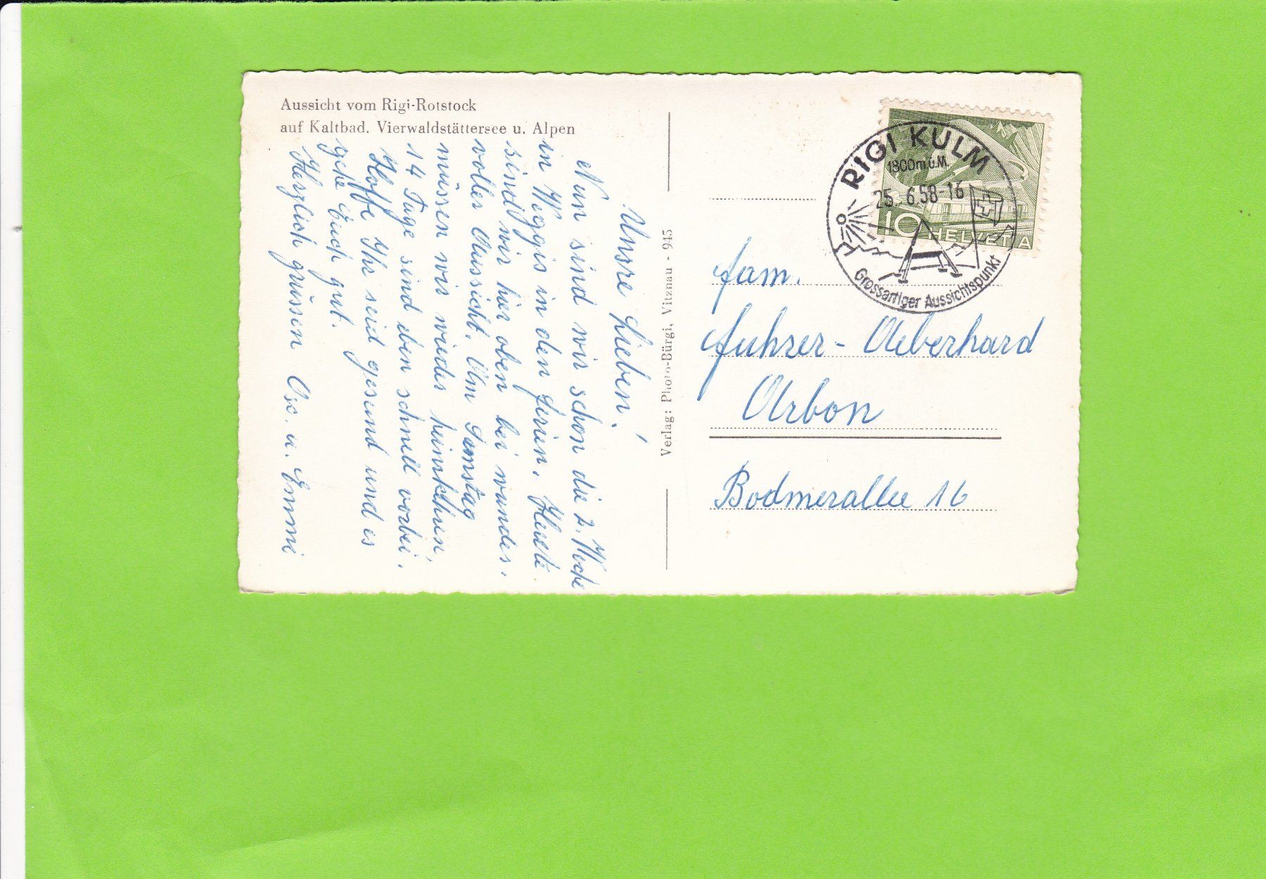 Cartoline postali: Aussicht vom Rigi-Rotstock – Usato da St. Peterzell venduto da neckertal 1