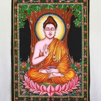 Wandbehang Buddha Wandbild Thangka Goa Indien