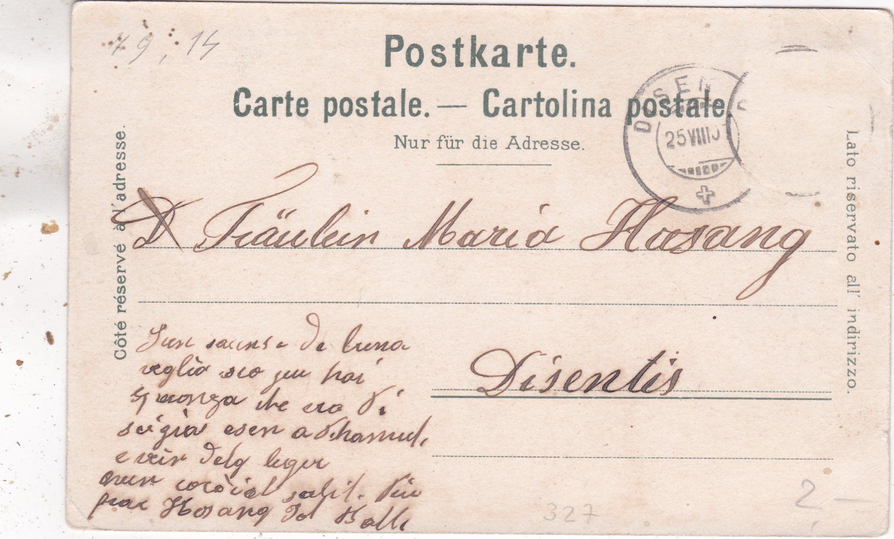 Cartes postales: Rheinfall bei Selva   Marke entfernt – Défectueux à Herisau par Lisegrat2008 1