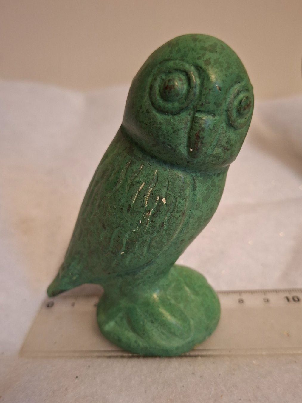 Figuren: 2er Set Eulenfiguren aus Metall, Grün Patiniert – Neu (gemäss Beschreibung) aus Kriens von Wolly85 1