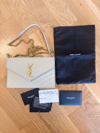 YSL Wallet on Chain - Ivory White in excellent condition
