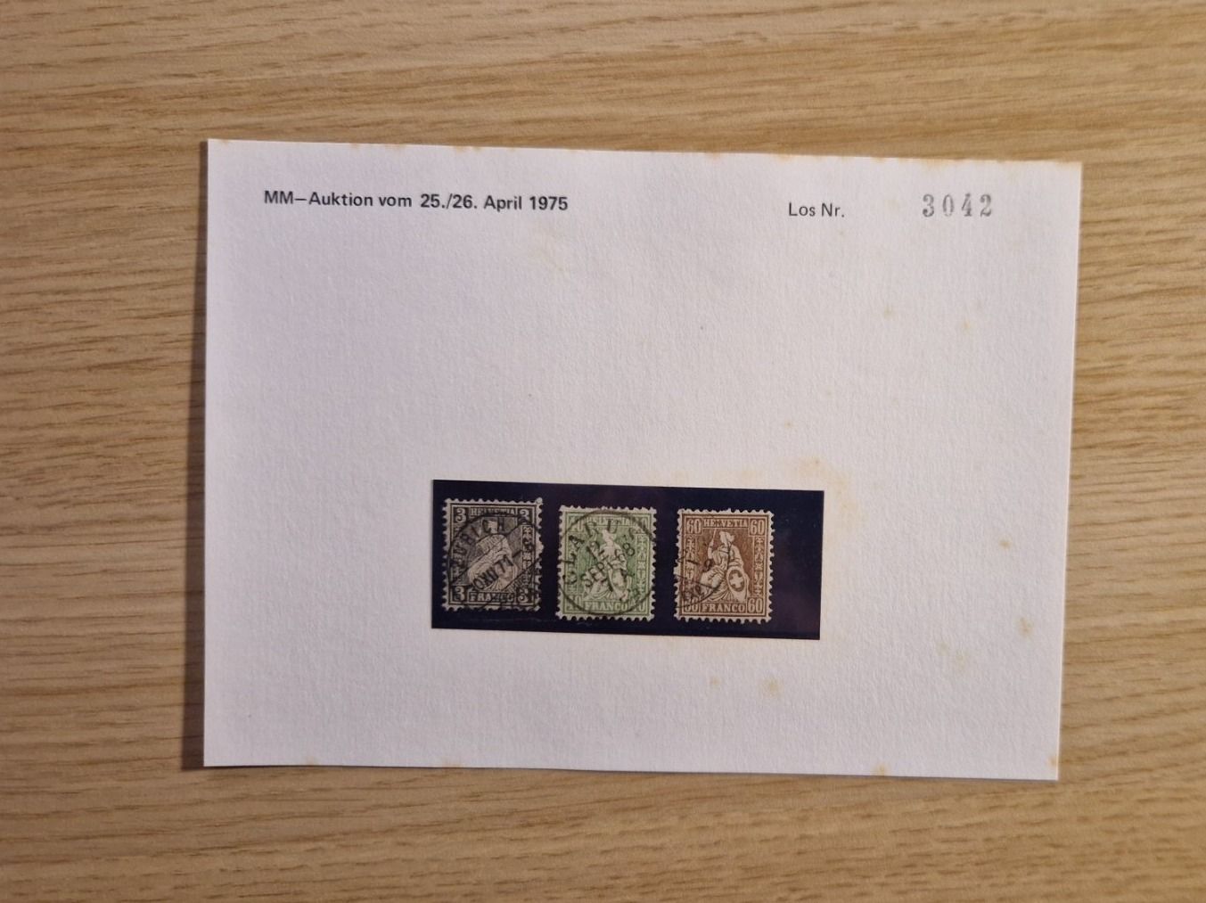 Alle Briefmarken: Sitzende Helvetia 29, 34 und 35 – Gebraucht aus Ortschwaben von Ruebezahl 2