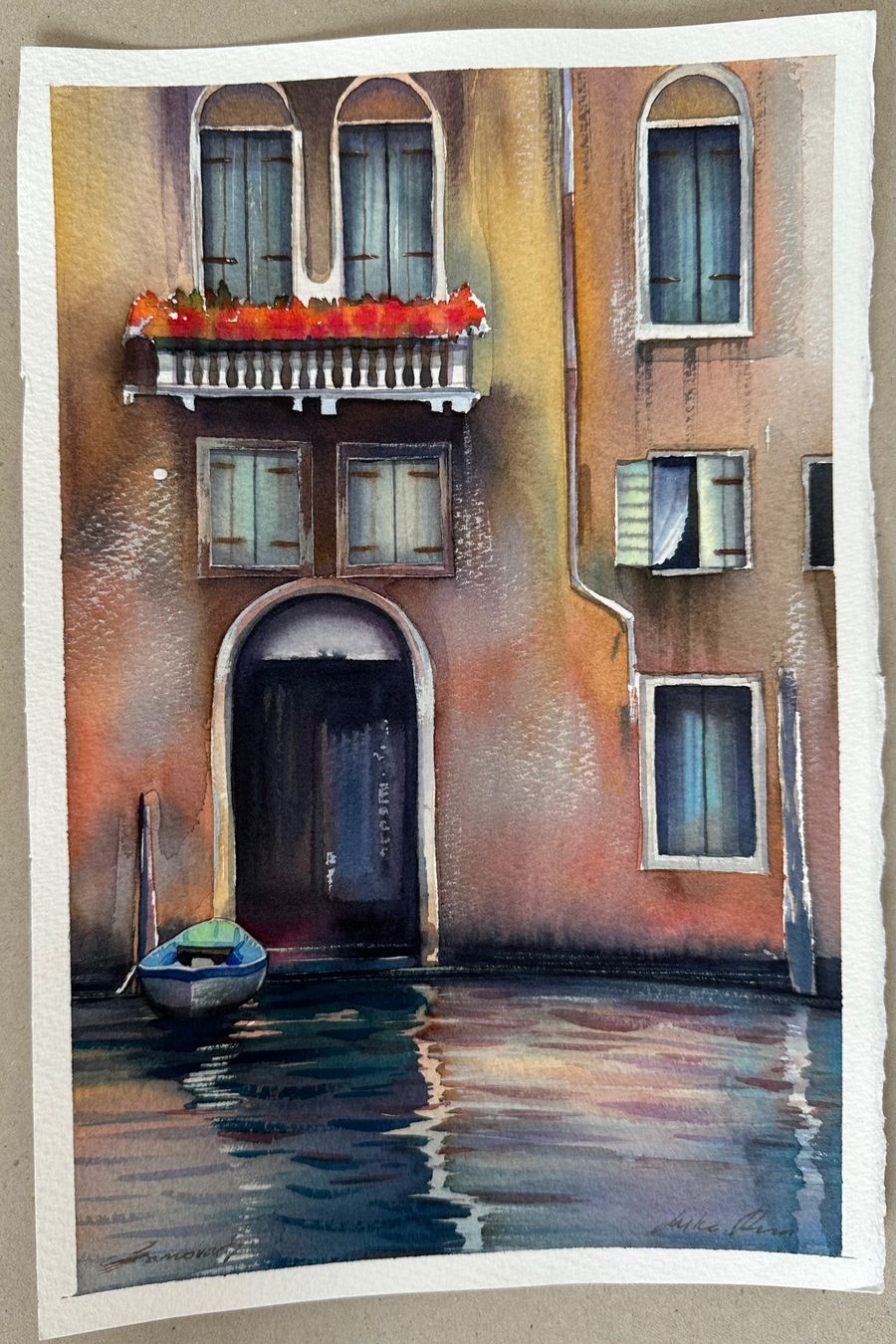 Gemälde: Venedig: ORIGINAL,  handgemalt, signiert – Neu (gemäss Beschreibung) aus Meilen von Smgdesign
