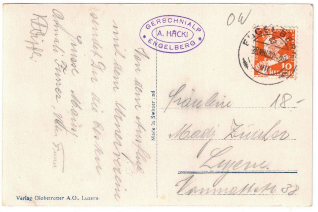 Cartoline postali: Engelberg - Luftseilbahn Gerschnialp--Trübsee – Usato da Binningen venduto da Mountainrider 1