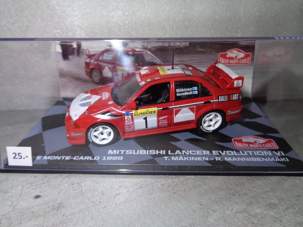 Altaya 1:43 Mitsubishi Lancer Evo 6 Rallye Monte-Carlo 1999 (Neu und ...