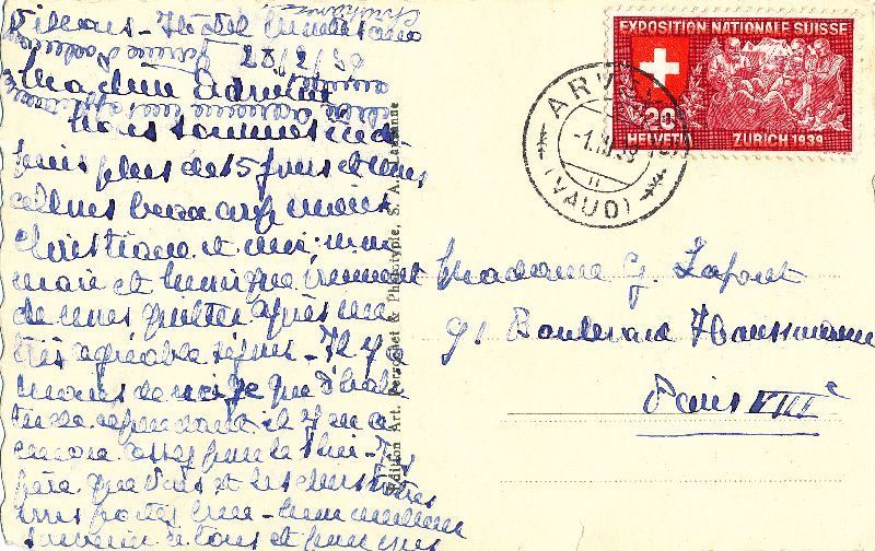 Cartoline postali: Chesières les Dents de Midi 1939 – Usato da Emmenbrücke venduto da teestube 1