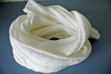 unisex  Rippschal *Laura 226 cm weiss *neu