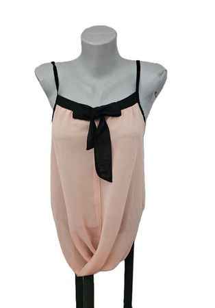 Sommertop in Apricot mit Schleife - Gr. XS / S Neuwertig