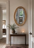 Ovaler Wandspiegel im Vintage-Stil mit Patina 88 × 61 cm