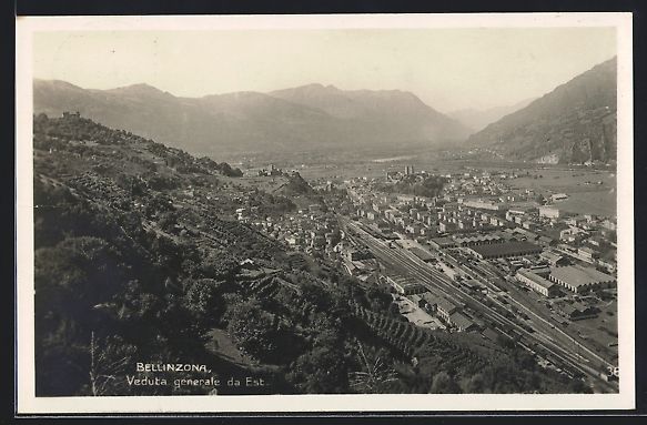 Ansichtskarten: Bellinzona, Bahnhof, Veduta generale da  – Gebraucht aus Berlin von bartko-reher