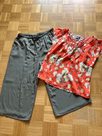 Schönes Sommer-Duo Hose und Bluse, Gr. 38