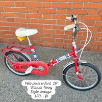 Vélo enfant vintage Terry Viticole 16 pouces - Rouge !