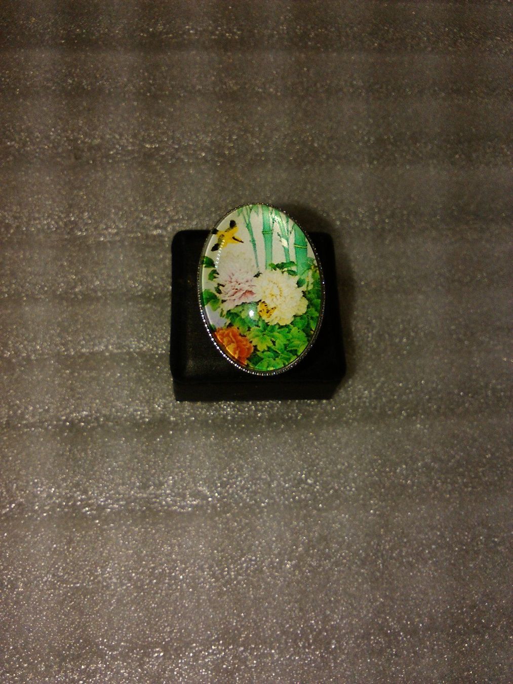 Ringe: RING EDELSTHAL,,MIT BLUMEN,,,GLANZIG – Neu (gemäss Beschreibung) aus Basel von bijoutrie_4