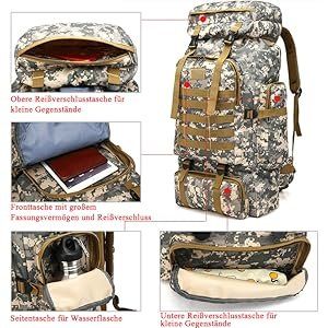 Zaini: Outdoor Taktischer Rucksack 80L – Nuovo e nell'imballaggio originale da Geneve venduto da Titi2008 5