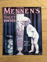 Mennen's Toilet Powder Blechschild Vintage Werbung Retro Dek