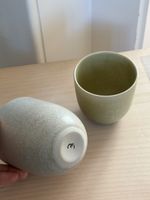 2 handgefertigte Keramikbecher
