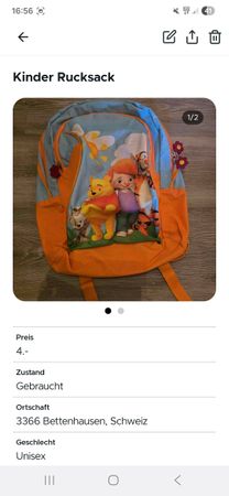 Kinder Rucksack