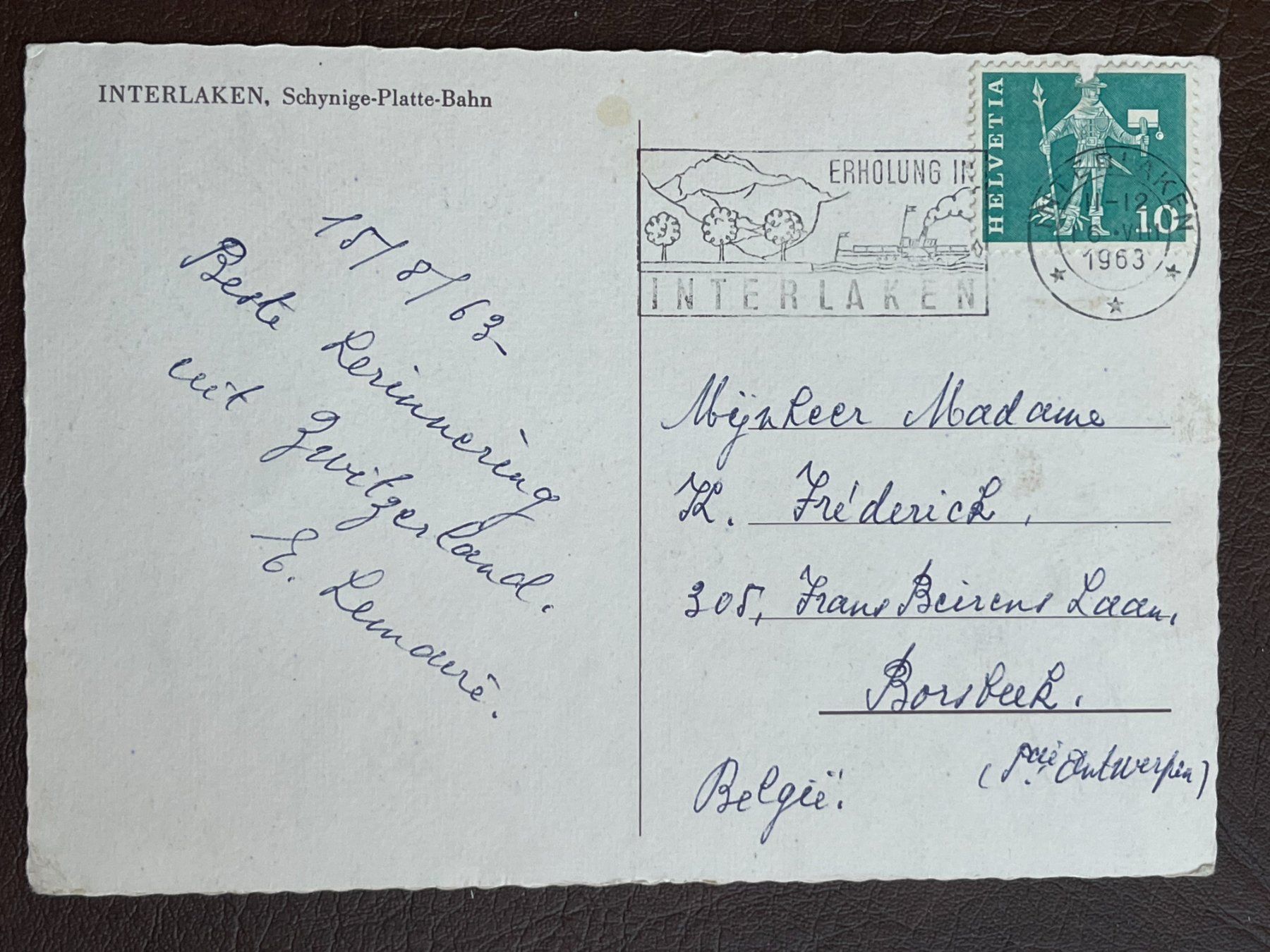 Ansichtskarten: Interlaken - Schynige-Platte-Bahn – Gebraucht aus Steg VS von _vinci_ 1