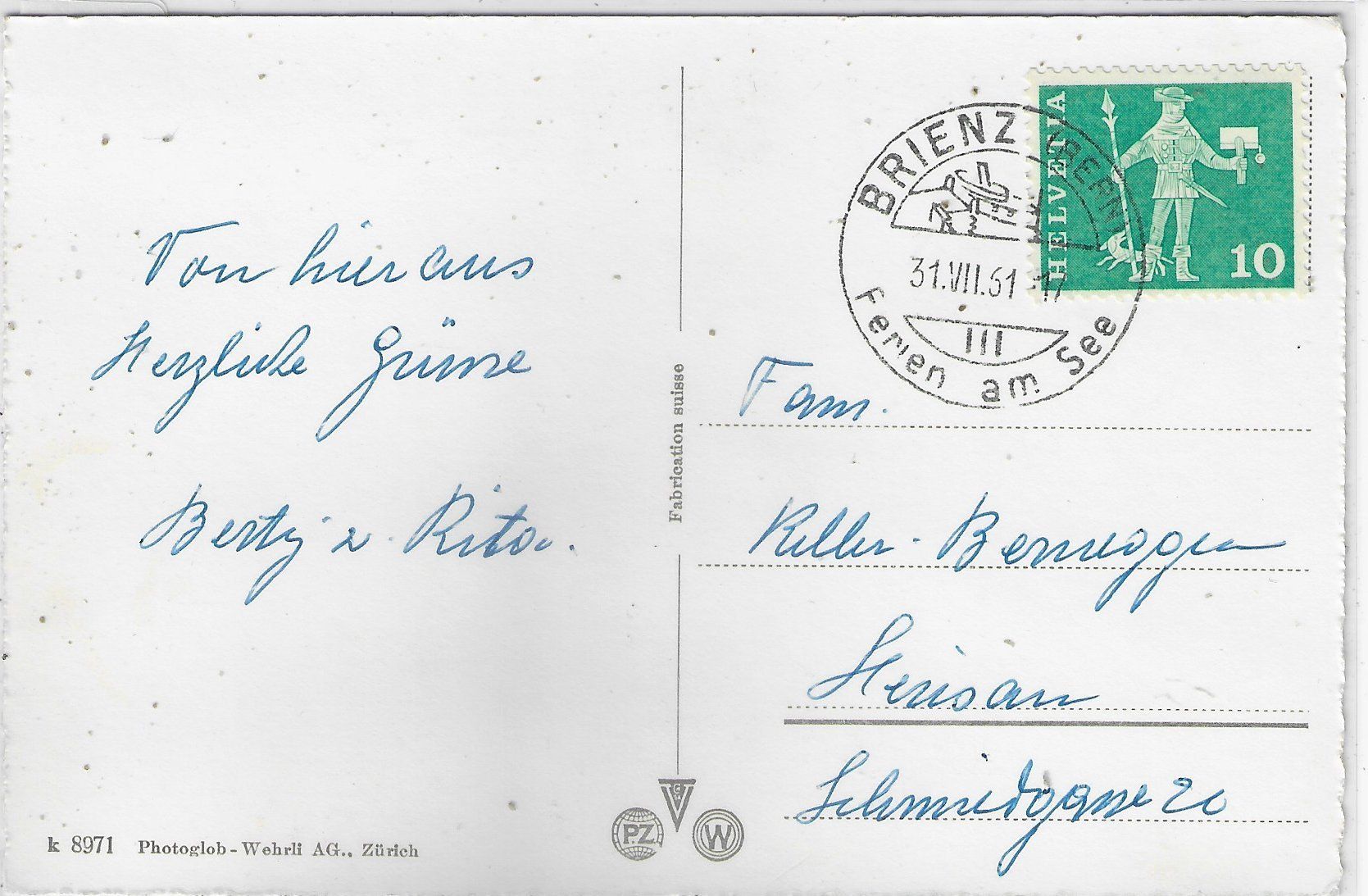 Cartoline postali: Interlaken - Centralplatz und Bahnhofstrasse – Usato da Ettingen venduto da Kartenplanet 1