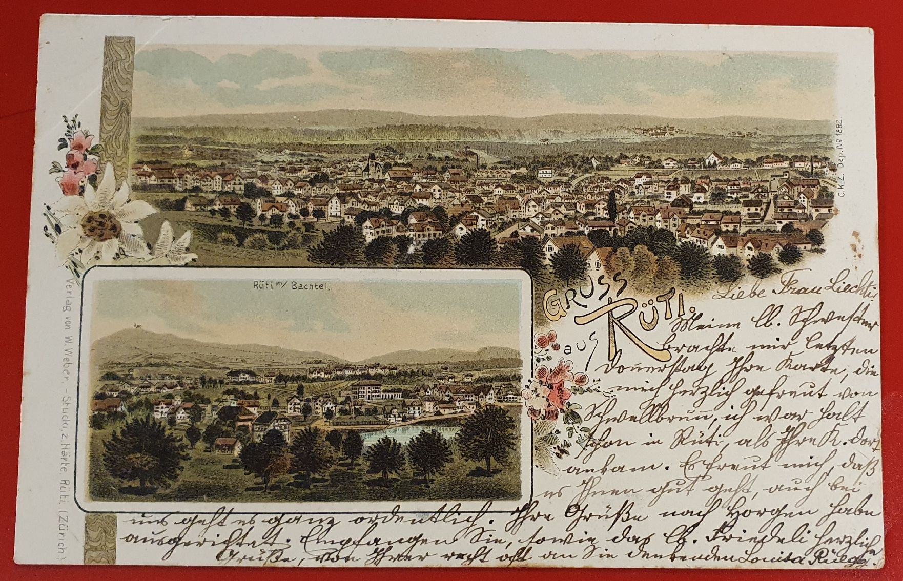 Cartoline postali: Rüti ZH 1899 – Usato da Kreuzlingen venduto da Rschweiz1