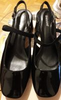 Sandalen_Pumps Schwarz Lack Grosse 41