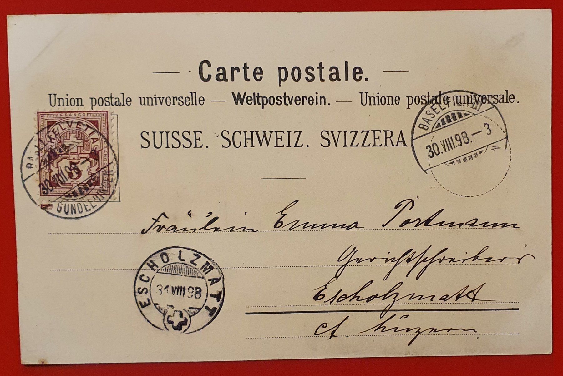 Ansichtskarten: Gruss vom Vierwaldstättersee 1898 – Gebraucht aus Kreuzlingen von Rschweiz1 1