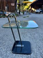 Beistelltisch Glas Metall schwarz guter Zustand
