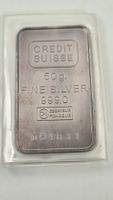 50g Silberbarren Credit Suisse 999 – eingeschweisst Nummer