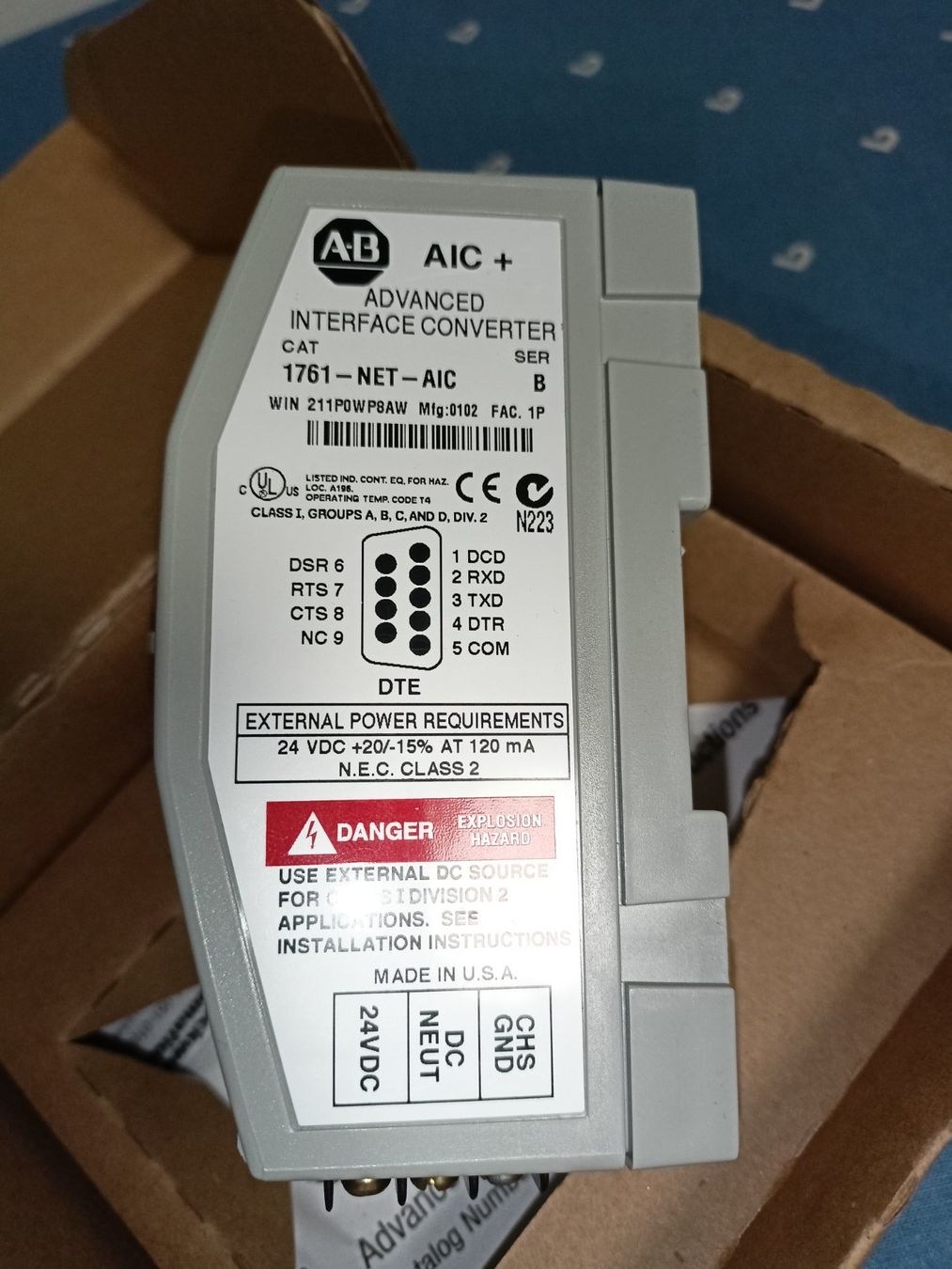 Convertitori: Neu Allen-Bradley 1761-NET-AIC Interface Converter – Nuovo e nell'imballaggio originale da Hunzenschwil venduto da Juha10 1