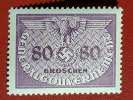 DEUTSCHES REICH POLEN GENERALGOUVERNEMENT ADLER 1940**