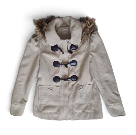 Veste duffle-coat Orsay beige avec capuche, taille 42