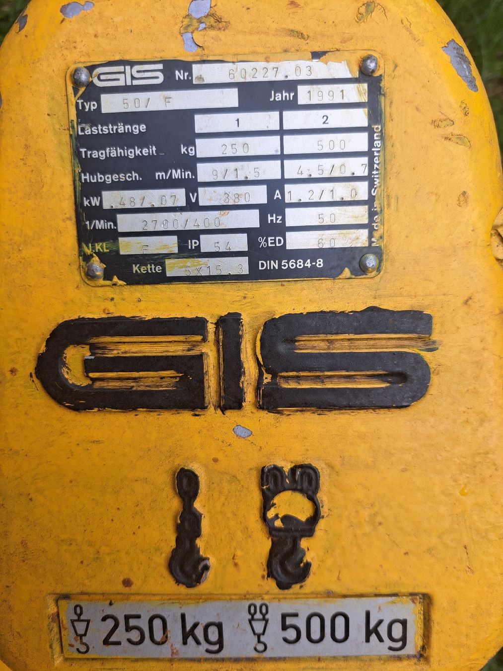 Paranco multiuso: Gis Kran 500 Kg  – Usato da Wettingen venduto da ML03
