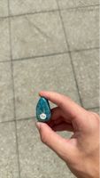 Pierre apatite bleue polie, 