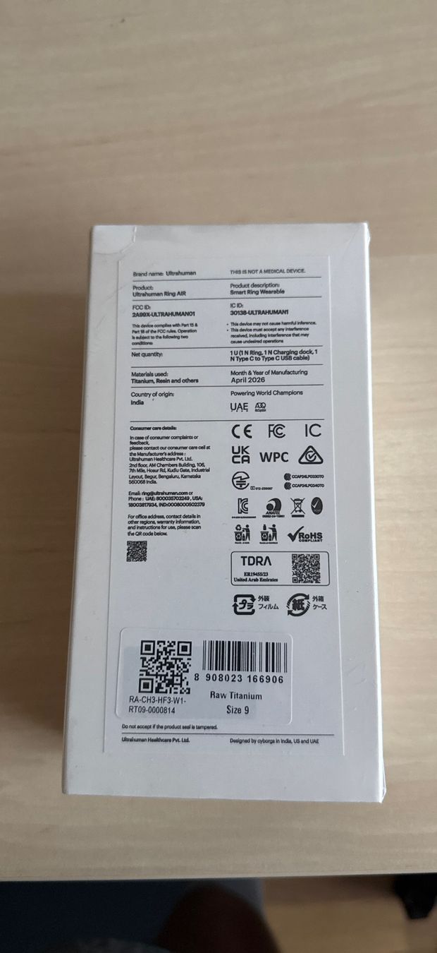 Anelli: Ultrahuman Ring Air - SIze 9 OVP – Nuovo e nell'imballaggio originale da Wettingen venduto da myworldsking 1