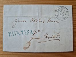 CH-Vorphila Brief Truns-Tavanasa aus 1857 gem.Bilder