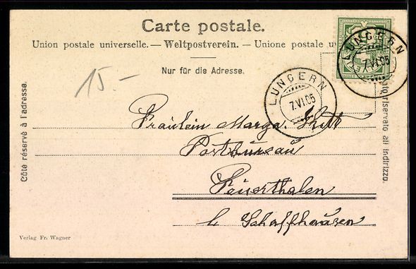 Ansichtskarten: AK Lungern, Blick auf Obsee, 1905 – Gebraucht aus Berlin von bartko-reher 1