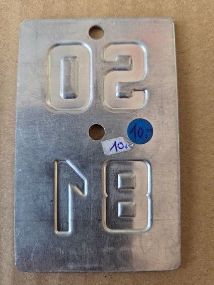 Sachs Schilder: Velonummer SO 81 Mofanummer gelb plaque Mofa – Gebraucht aus Schenkon von Uhu007 1