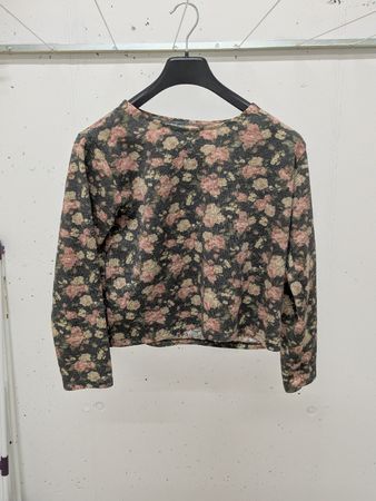 Blumenmuster Top, Vintage Look, Grösse S