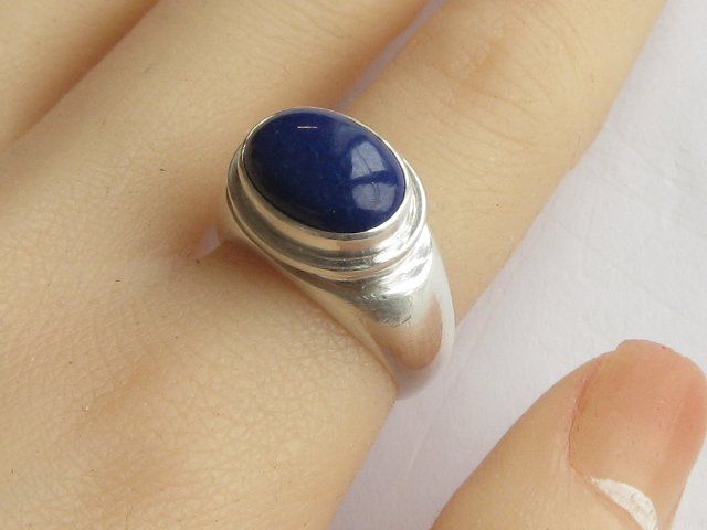 Anelli: Vintage massiv Ring Silber 925 Lapislazuli  / Gr. 58 – Usato da Ermatingen venduto da Decovin 8